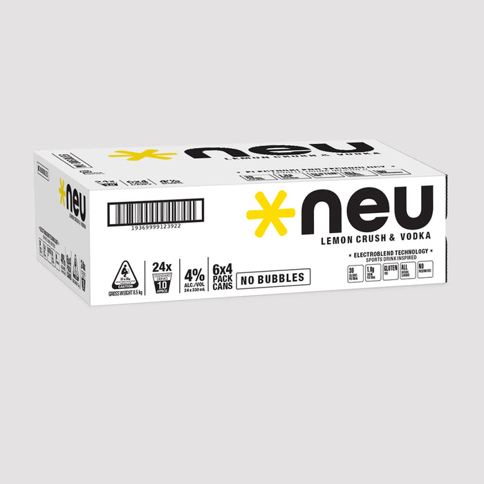 NEU Lemon Crush 6x4 pack carton